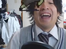Japanese ugly bastard nuts in his pants after talking to girl